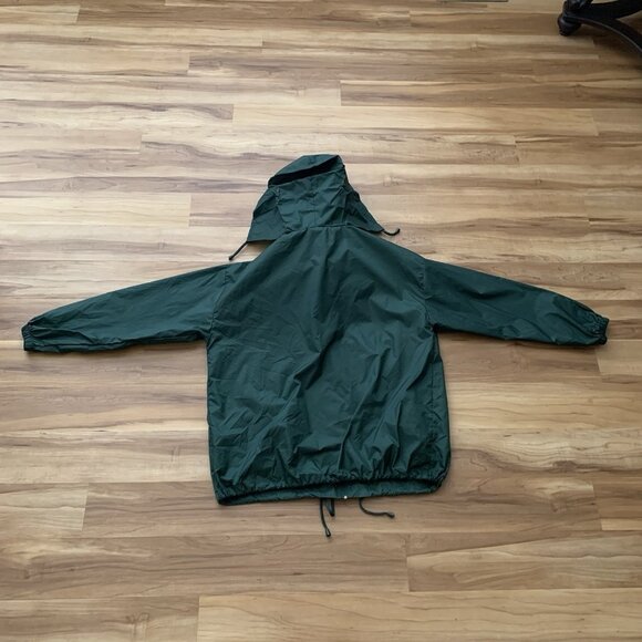 Irish National Stud Rain Jacket Windbreaker Green Large Packable Hood Unisex - Picture 8 of 11